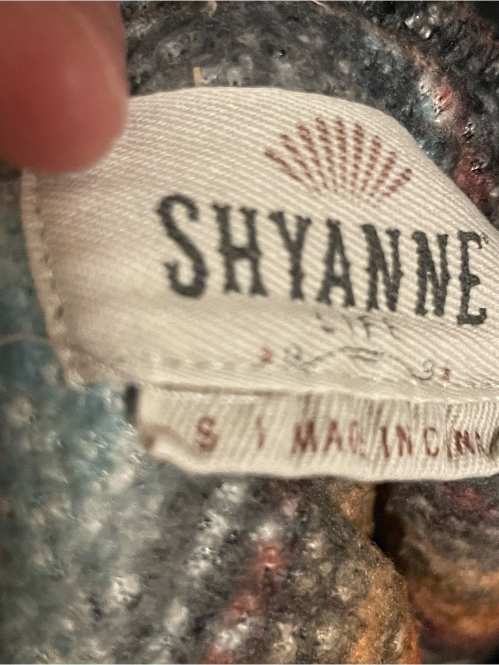 Shyanne Striped Pullover Hoodie in Black & Blue Small - Picture 9 of 9